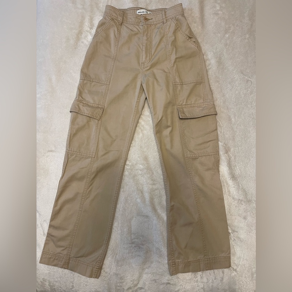 Abercrombie & Fitch Relaxed Cargo Pant Khaki/Tan/Beige Size 24 Short